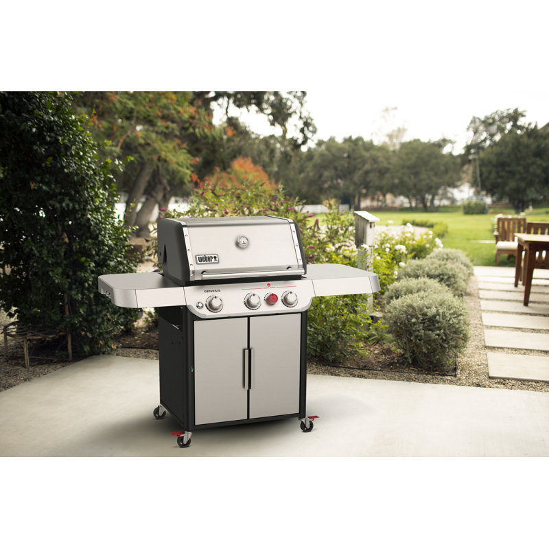 Barbecue au gaz Weber Genesis E-325, Acier inoxydable, Propane liquide
