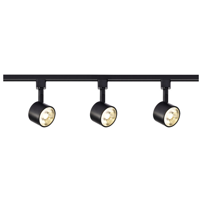 48.31'' 3 -Light Track Track Kit with Dimmable and Adjustable Head, Black