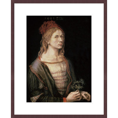 Autoportrait avec un chardon par Albrecht Dürer, impression giclée sur cadre
