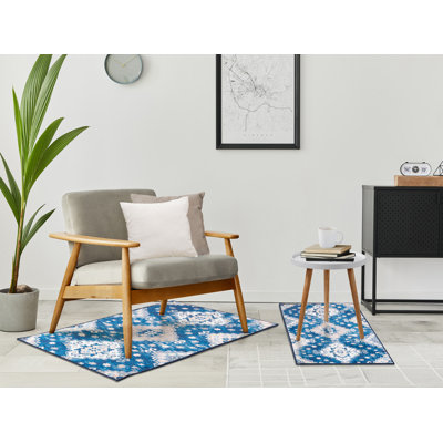Flannel 2-Piece Washable Rug Set