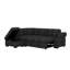 Canapé-lit convertible avec repose-pieds avec rangement, canapé modulaire en L avec bras de rangement et charge USB, canapé-lit escamotable-1336466662
