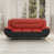 Red/Black Faux Leather