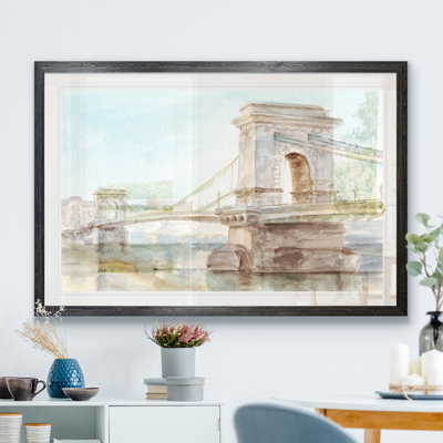 " Iconic Watercolor Bridge I " by Paul Cezanne