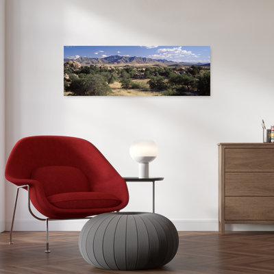 Clouded Sky Over Arid Landscape Dragoon Mountains Texas Valley Arizona USA by Craig C. Sheumaker - Wrapped Canvas Panoramic Print
