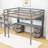 4 Drawers Full Loft Bed With Built‑In Desk, Shelves, Charging Station And Guardrails-793895947