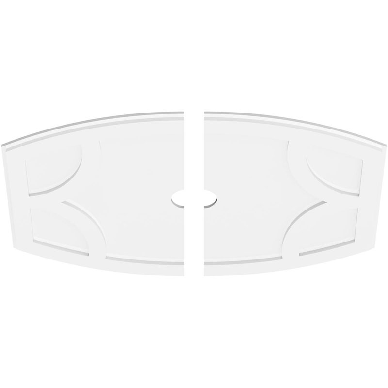 Médaillon de plafond contemporain en PVC de qualité architecturale Kailey, H 26,625 po x l 40 po x P 1 po