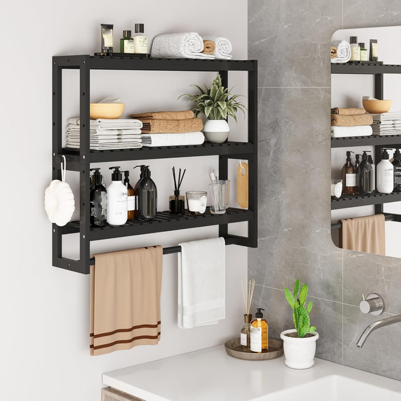 Bamboo Bathroom Shelves