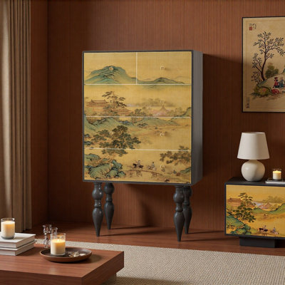 Commode de rangement rétro de style chinois