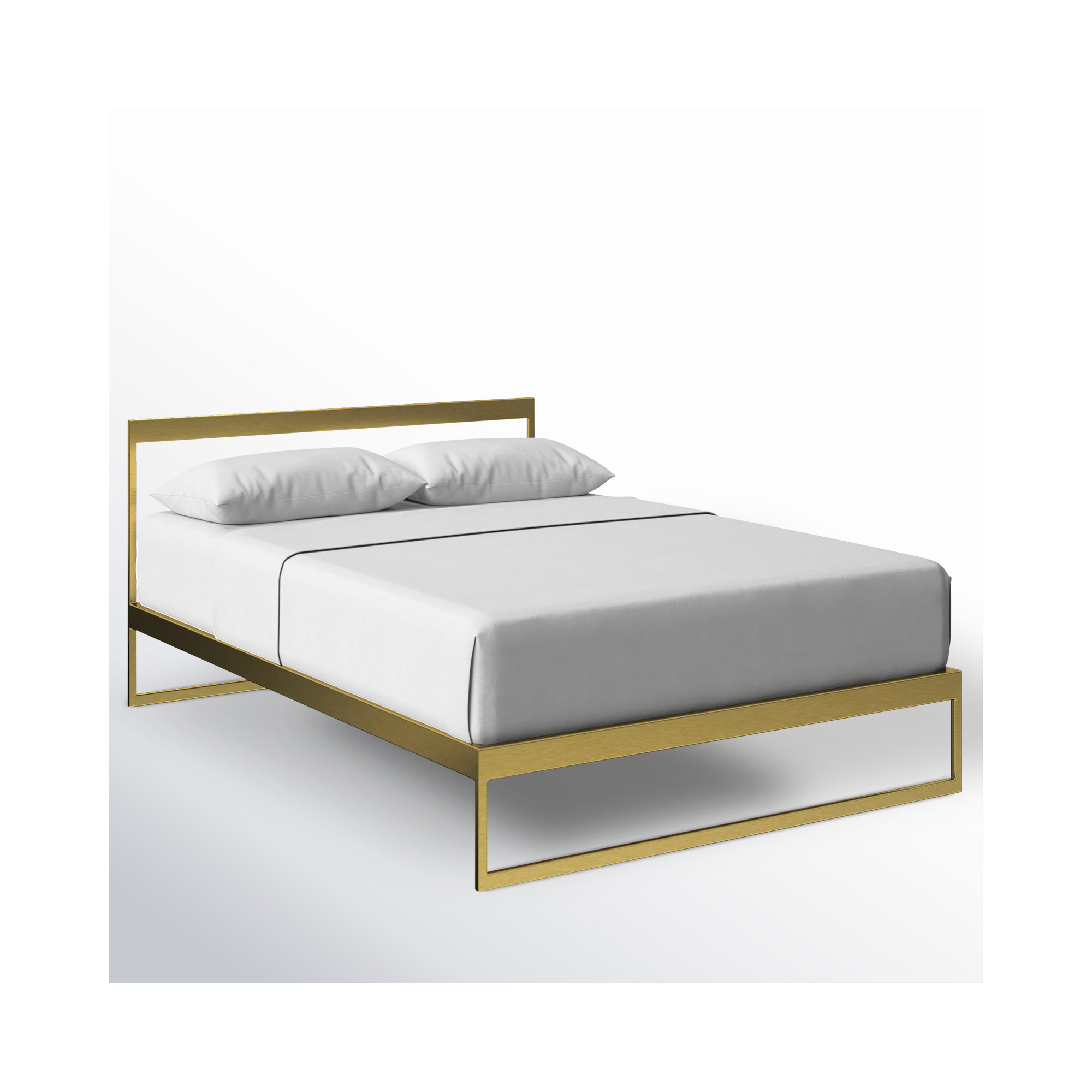 Aston Open-Frame Bed, Queen, Gold
