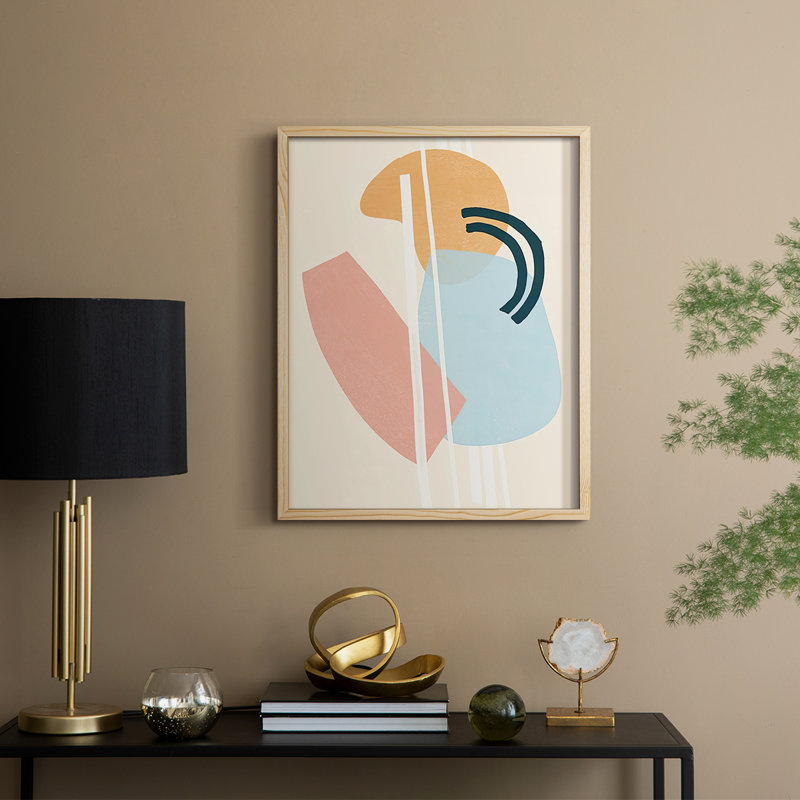 «Memphis Symphony I», reproduction encadrée - bois massif, Naturel, H 30 po x l 24 po