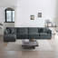 Canapé modulaire modulaire convertible en forme de U 5 places avec repose-pieds pour une combinaison flexible et confortable-1295407675