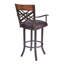 Tabouret de bar moderne avec base minimaliste en acier inoxydable