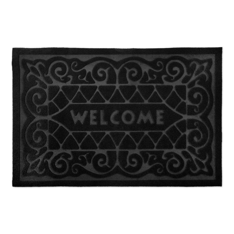 Njord Non-Slip Indoor Doormat, Black