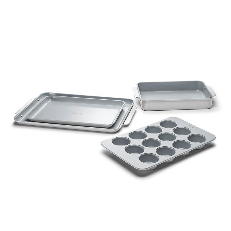 Caraway Non-Toxic Nonstick Ceramic Half Bakeware Set, Gray