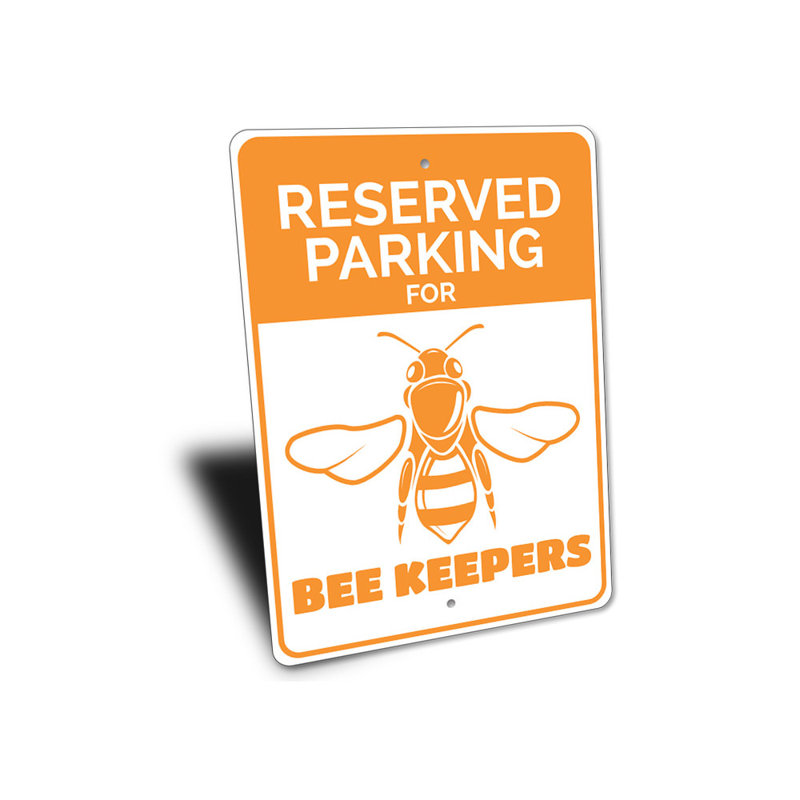 Enseigne d'abeille en aluminium, H 14 po x l 10 po x P 0,04 po