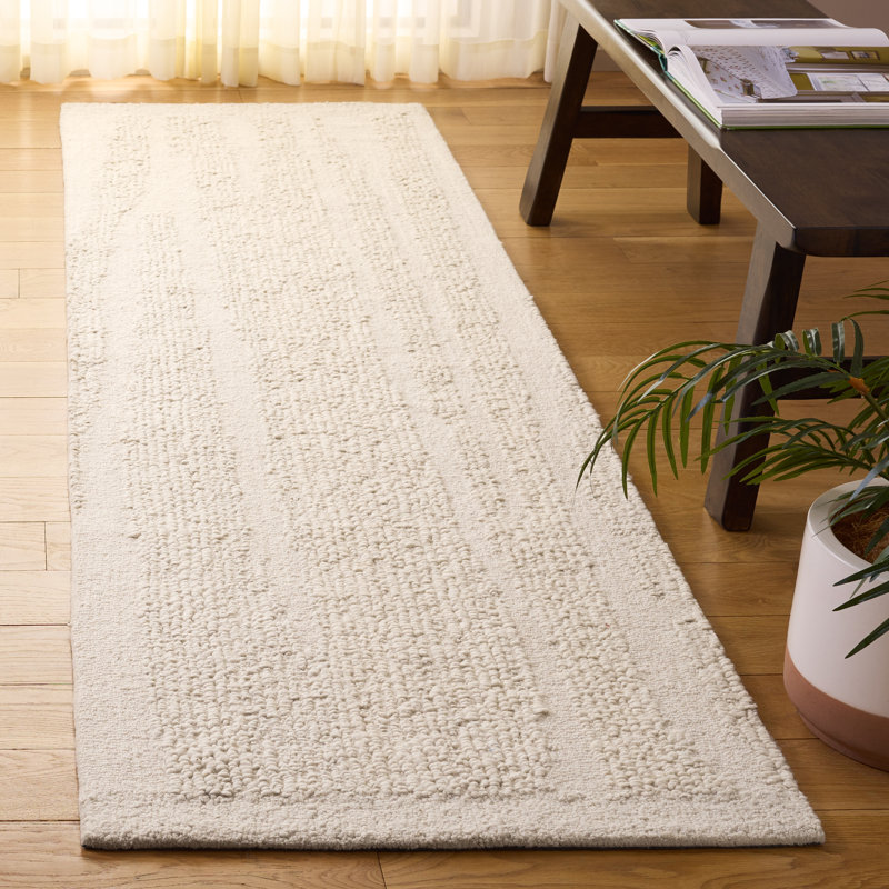 Natura 803 Hand Tufted Wool Pile Abstract Rug, Runner 2'3" x 8'