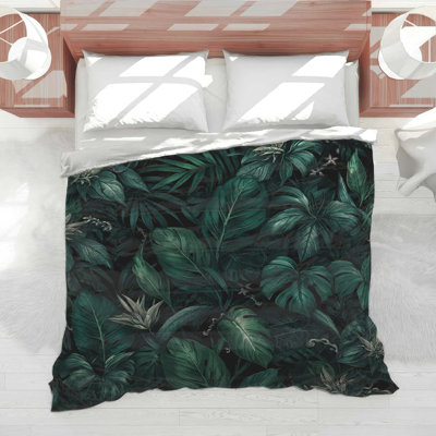 Édredon feuilles de verdure tropicales