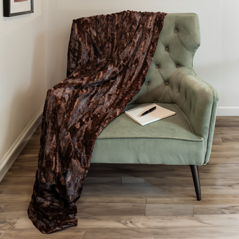 Thomas Collection® Auburn Jaguar Double-sided Super Soft Luxe Cuddle Throw Blanket, 58" W x 60" L