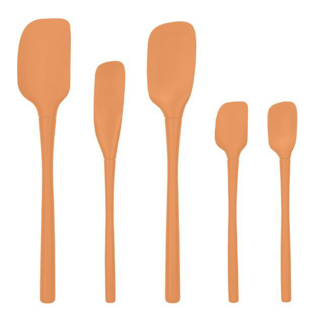 Flex-Core Spatula Silicone Set of 5 - Black, Apricot