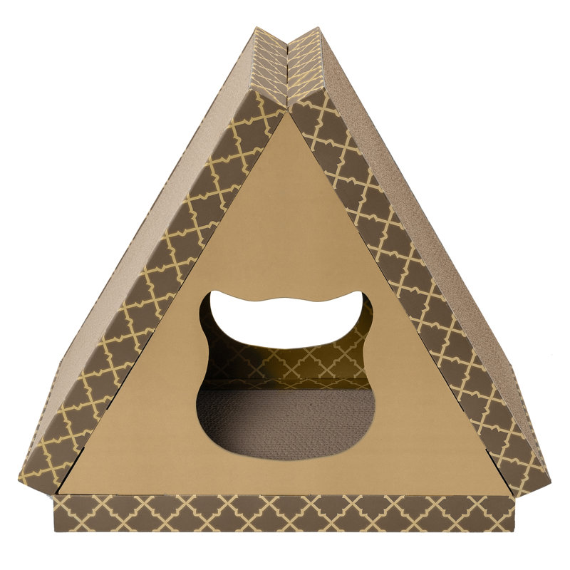 18 " H Cat Scratching Post, Brown