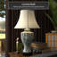 Lampe de table bleue 27 po