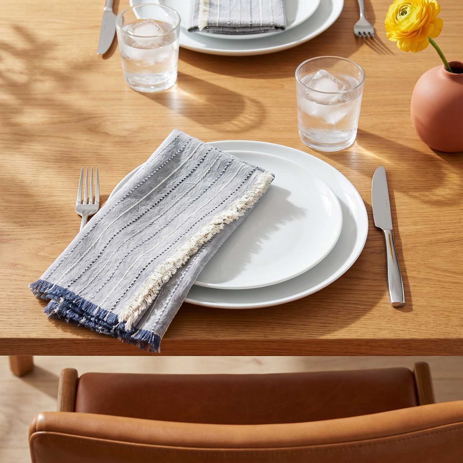 Organic Cotton Napkin, Blue Jay