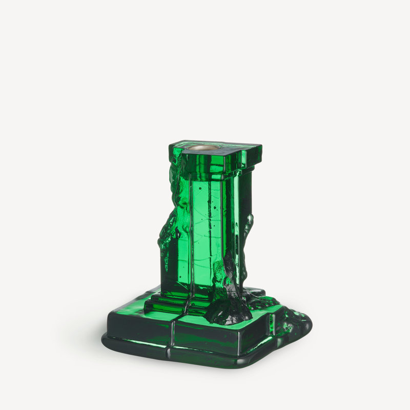 Bougie Rocky Baroque vert émeraude moyen