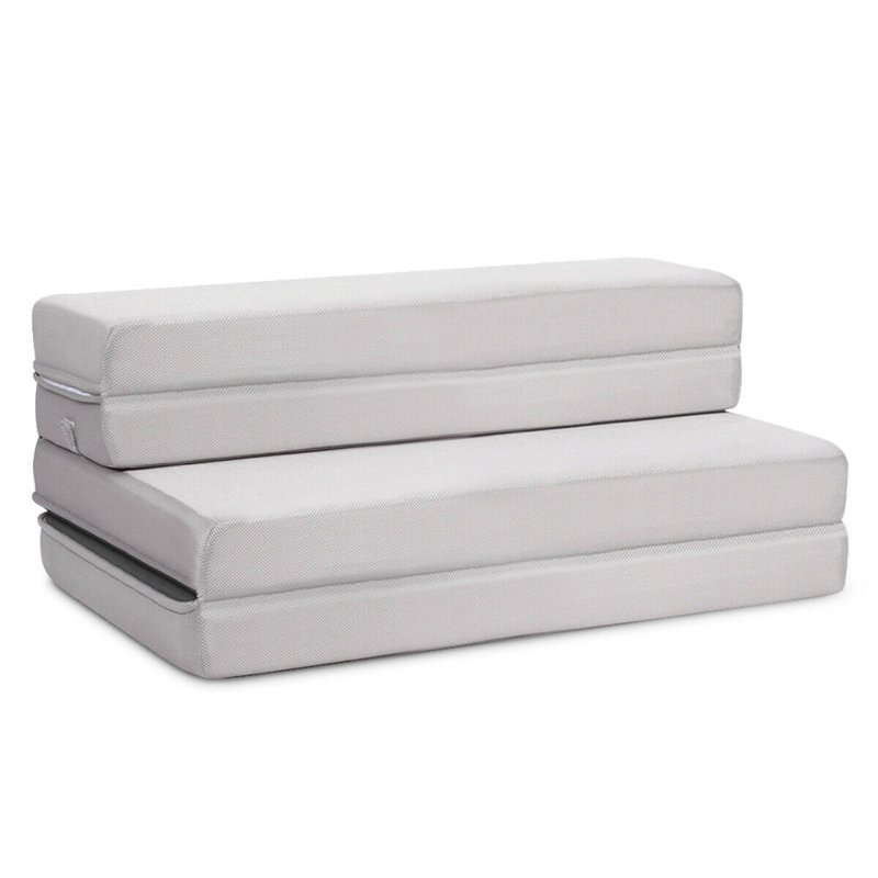 Alwyn Home Camas Two-Sided 80'' Medium Sofa Bed Mattress, Twin