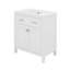 60" Bathroom Vanity Set, Double Vanities, Double Ceramic Sinks, Storage Shelf, And Divided Drawers-337587062