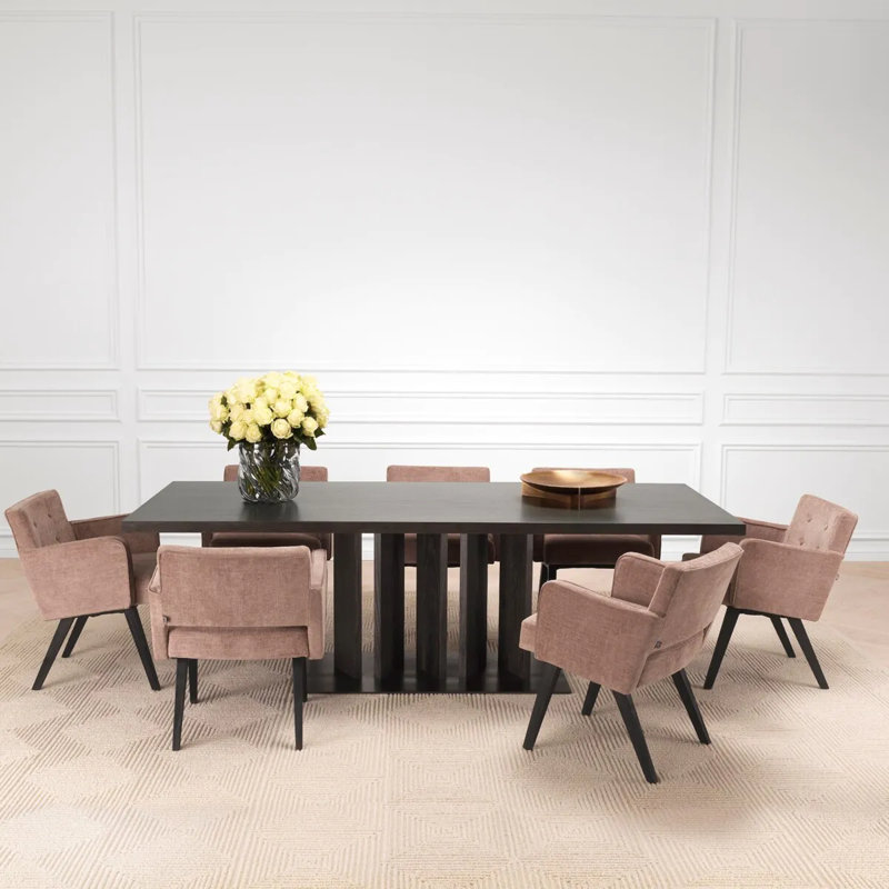 Julius Oak Pedestal Dining Table
