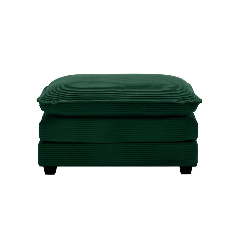 Repose-pieds en velours côtelé polyvalent pour canapé 2, 3 et 4 places, alliant confort et style, Vert