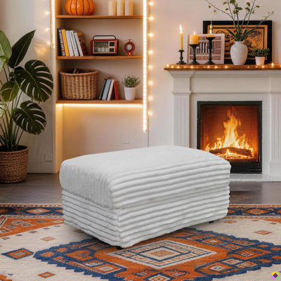 Gus 31.5"W Corduroy Ottoman