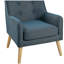 Fauteuil de style Mid-Century moderne - Le tissu classique du dossier matelassé à boutons met en valeur le fauteuil, utilisant des pieds en bois massif, convenant aux salons, aux chambres et aux bureaux - Housse en polyester confortable - Dossier matelassé à boutons classiques et design élancé