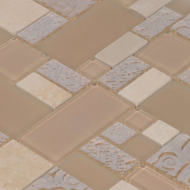 2" x 2" Natural Stone Grid Mosaic Wall Tile