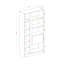 170cm H x 30cm W Library Bookcase