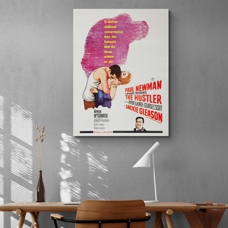 The Hustler 1961 Paul Newman Film - Wrapped Canvas Art Prints, 81cm H x 61cm x 4cm D