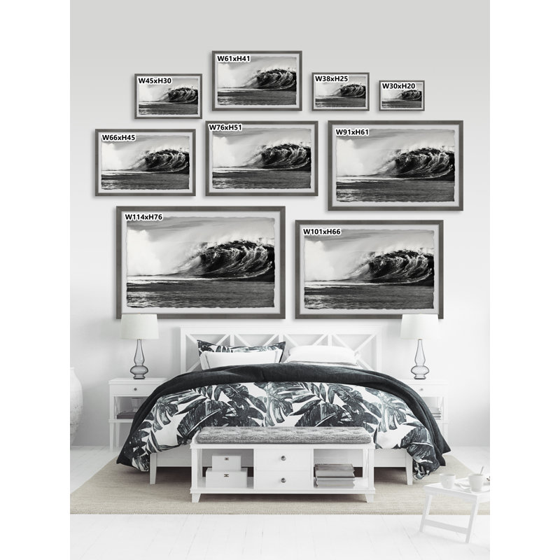 Paddle Out - Single Picture Frame Print, 20cm H x 30cm W