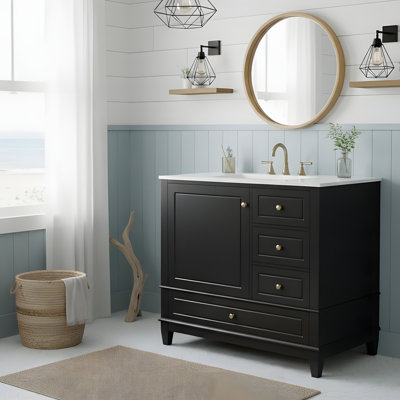 Ensemble de meuble-lavabo à plusieurs tiroirs