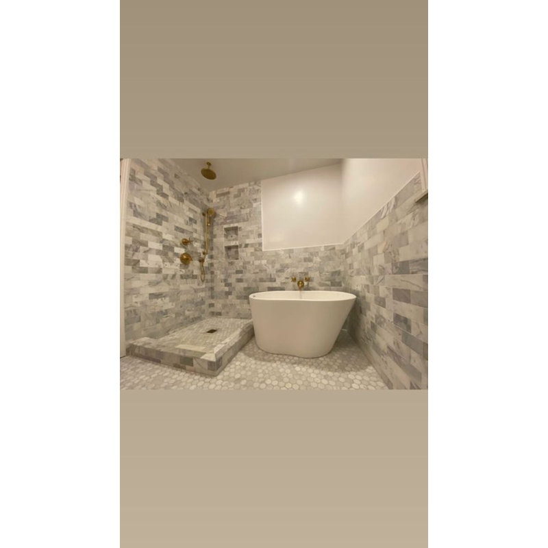 Soho 48'' x 30'' Soaking Solid Surface Bathtub, Matte White, Satin Nickel