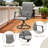7 Pieces Patio Round Table Outdoor Dining Set With Swivel Chair-103707622-103707623