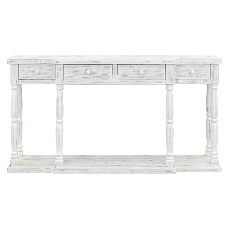 Barthelemy 63.01'' Console Table, Antique White