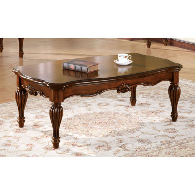 Timeless Charisma Cherry Coffee Table With Elegant Leg Detail Beauty Rectangle Spacious Top