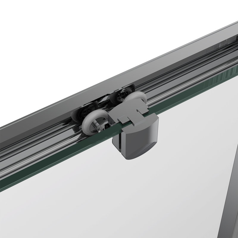 Kalena 1025mm W x 1900mm H Single Sliding Framed Shower Door with Glass, Chrome