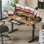 55" Electric Standing Desk With 2 Drawers And Keyboard Tray, Height Adjustable Desk for Home Office 