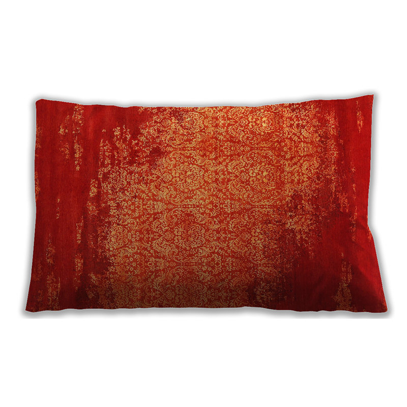 Damask Throw Pillow, Synthetic