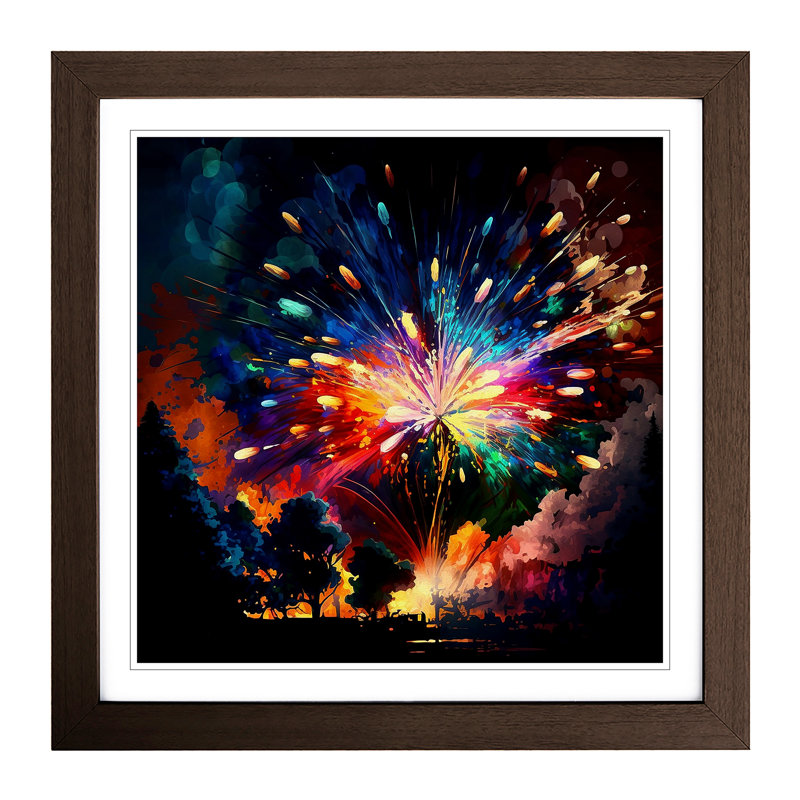 Single Picture Frame Print on Wood, Walnut