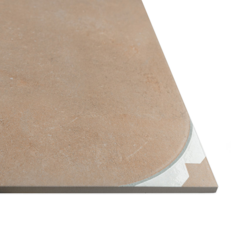Tetuan 17-3/8" x 17-3/8" Porcelain Moroccan Wall & Floor Tile, Light Brown