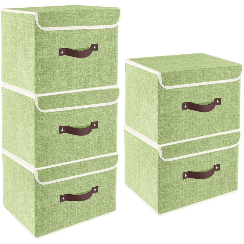 Brayden Studio Fabric Bin, Green