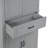 Bathroom Storage Cabinet With Doors And Drawer, Multiple Storage Space, Adjustable Shelf, Grey-885388563