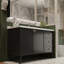 Meuble-lavabo noir de style rétro français